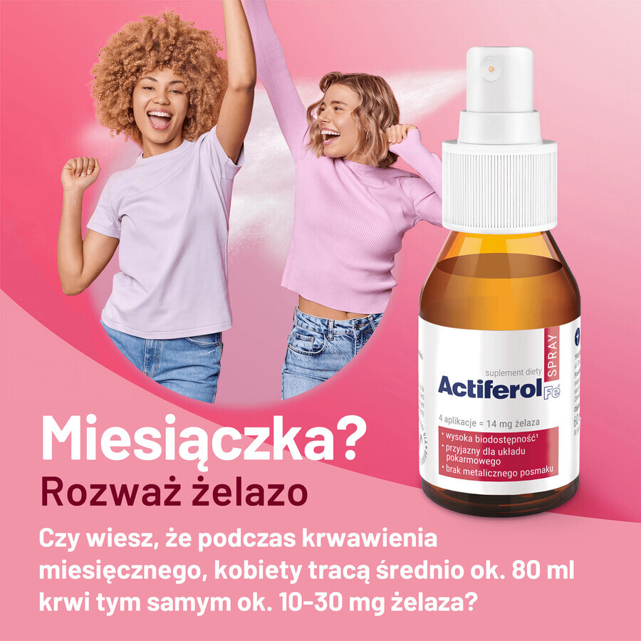 Actiferol Fe, Spray mit Erdbeergeschmack, 60 ml