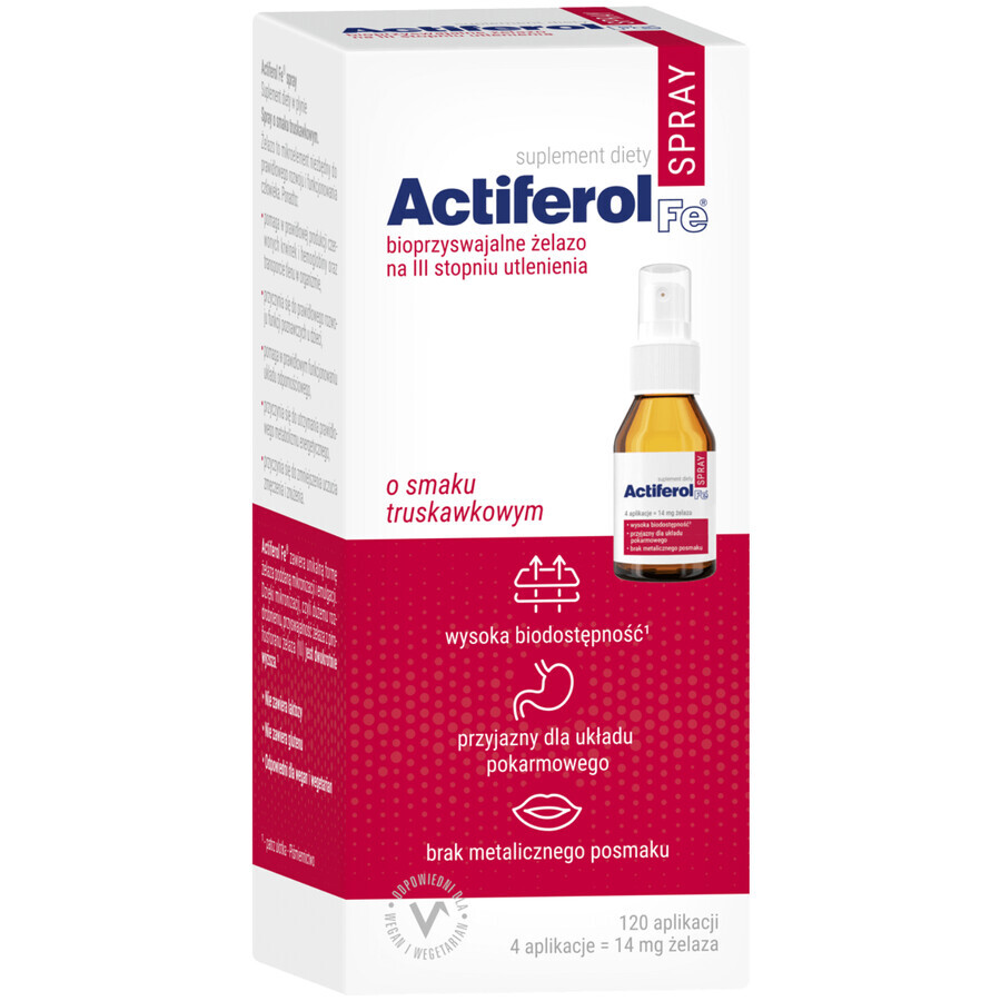 Actiferol Fe, Spray mit Erdbeergeschmack, 60 ml