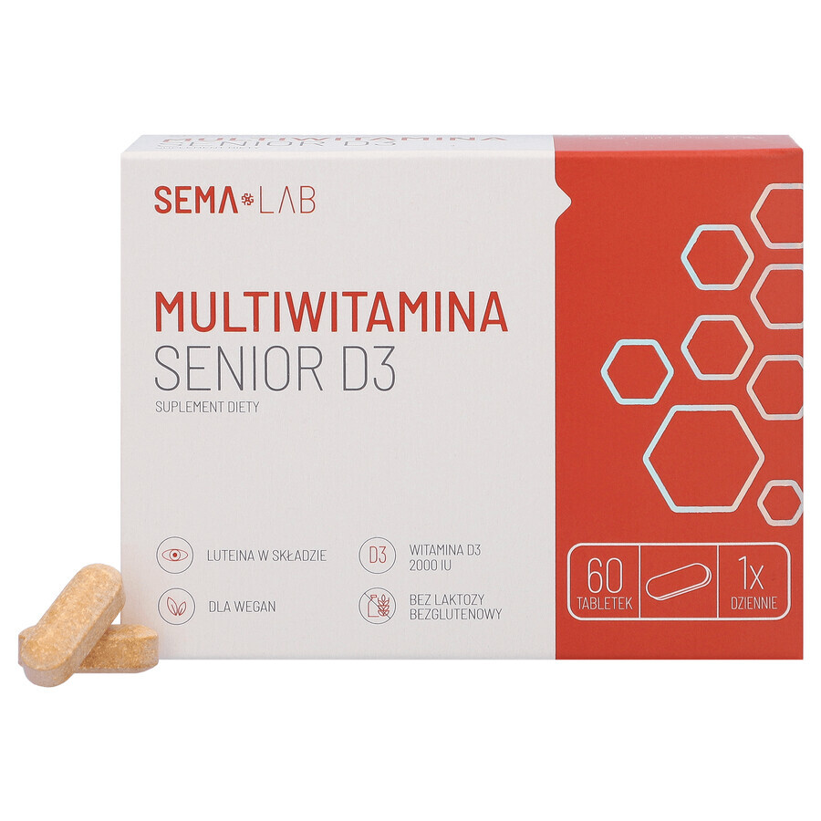 SEMA Lab Multivitamin Senior D3, 60 Filmtabletten