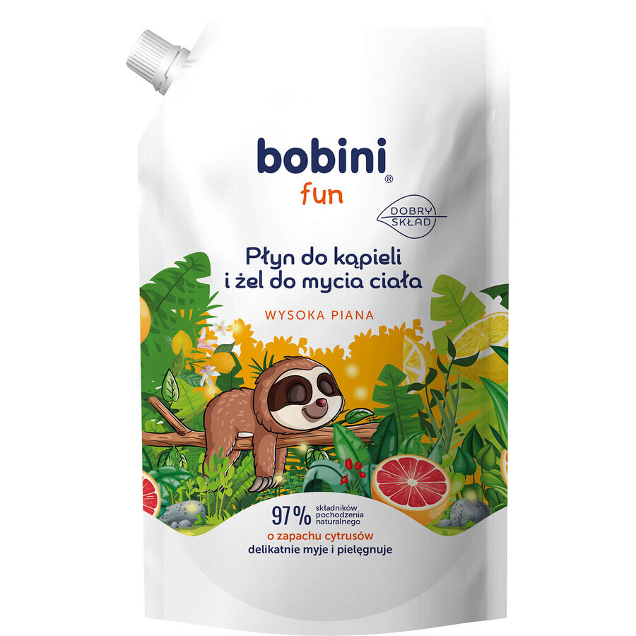 Bobini Fun, Bad und Körperreinigung, Zitrus, Brühe, 500 ml