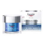 Eucerin Hyaluron-Filler + 3x Effect, idratante notturno per il viso con acido ialuronico, 50 ml