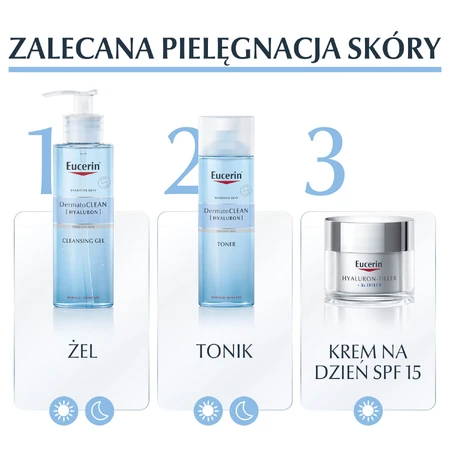 Eucerin DermatoClean [Hyaluron], gel de curățare facială pentru ten normal, mixt și sensibil, 200 ml