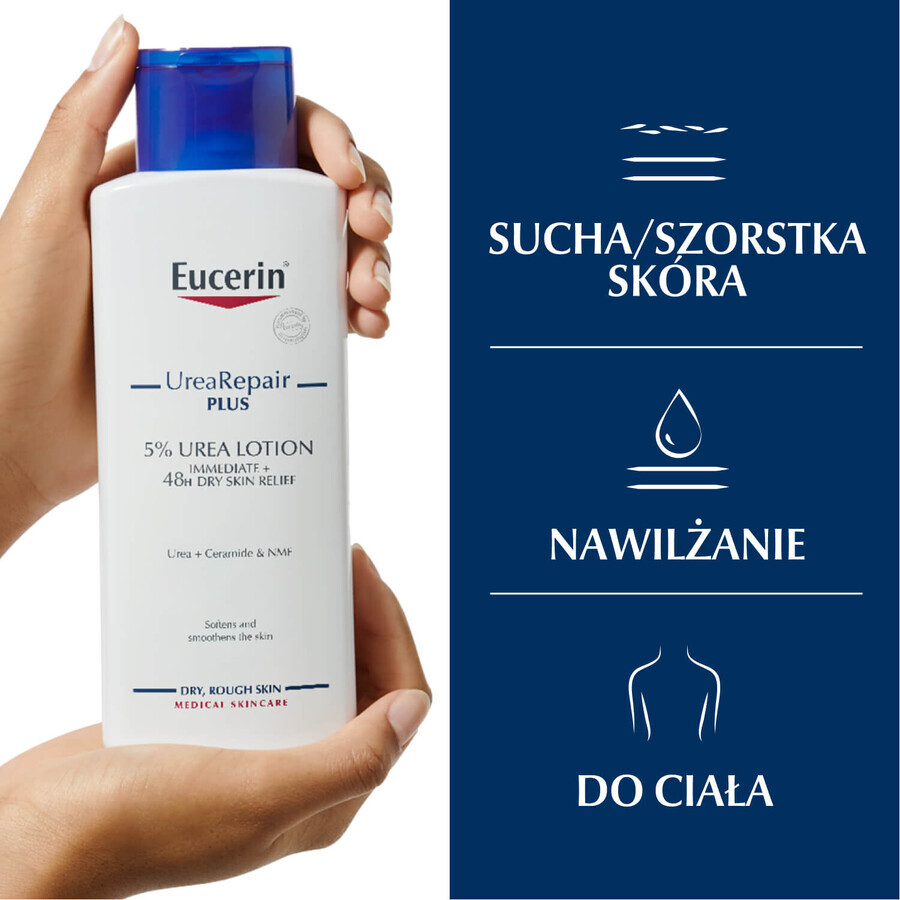 Eucerin UreaRepair Plus, emulsione per il corpo con il 5% di urea per pelli secche e ruvide, 250 ml