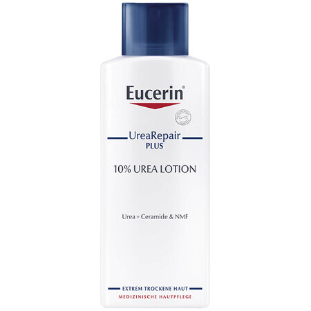 Eucerin UreaRepair Plus, Körperemulsion mit 10% Urea für sehr trockene und raue Haut, 250 ml