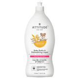 Attitude Sensitive Skin Baby, natürliches Flaschen- und Geschirrspülmittel für Babys, 700 ml