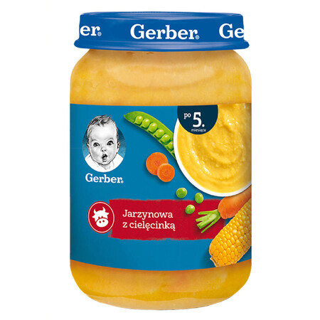 Gerber Zupa, Gemüsesuppe mit Kalbfleisch, nach 5 Monaten, 190 g