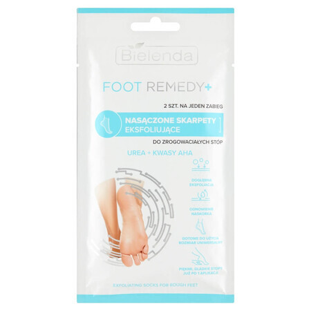 Bielenda Foot Remedy, șosete exfoliante pentru picioare calcaroase, 2 bucăți