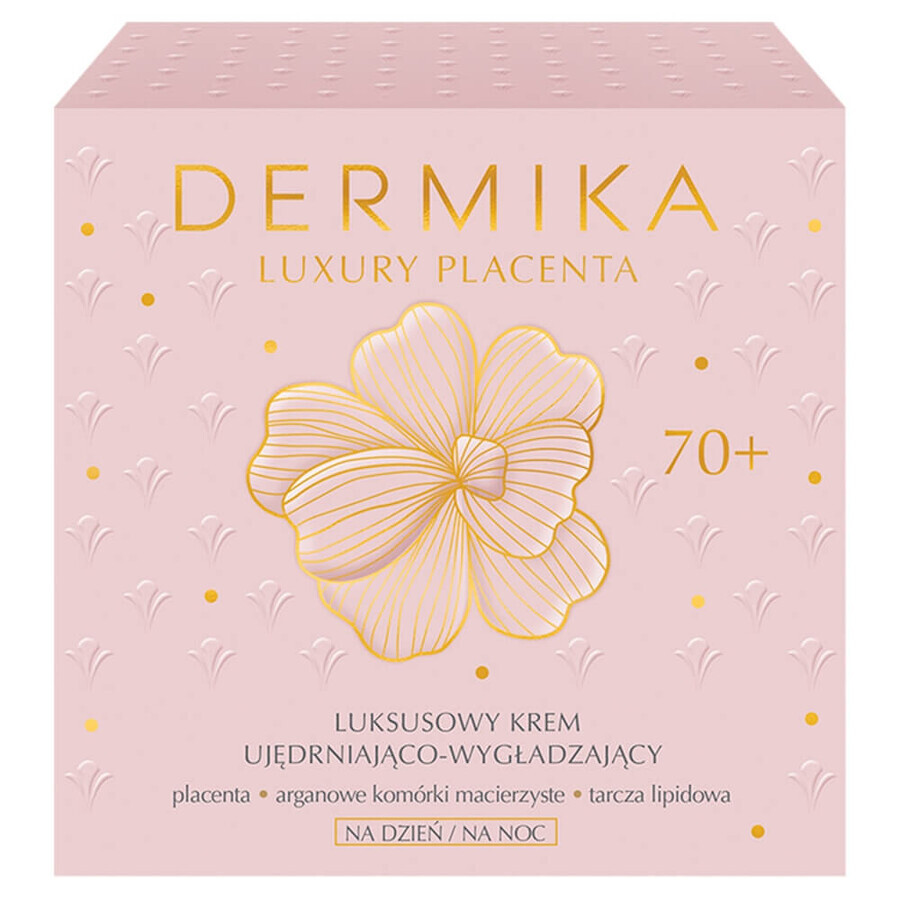 Dermika Luxury Placenta 70+, luxuriöse straffende und glättende Creme, 50 ml