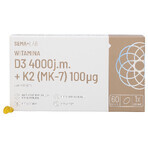 SEMA Lab Vitamin D3 4000 IU + K2 (MK-7) 100 µg, 60 Weichkapseln