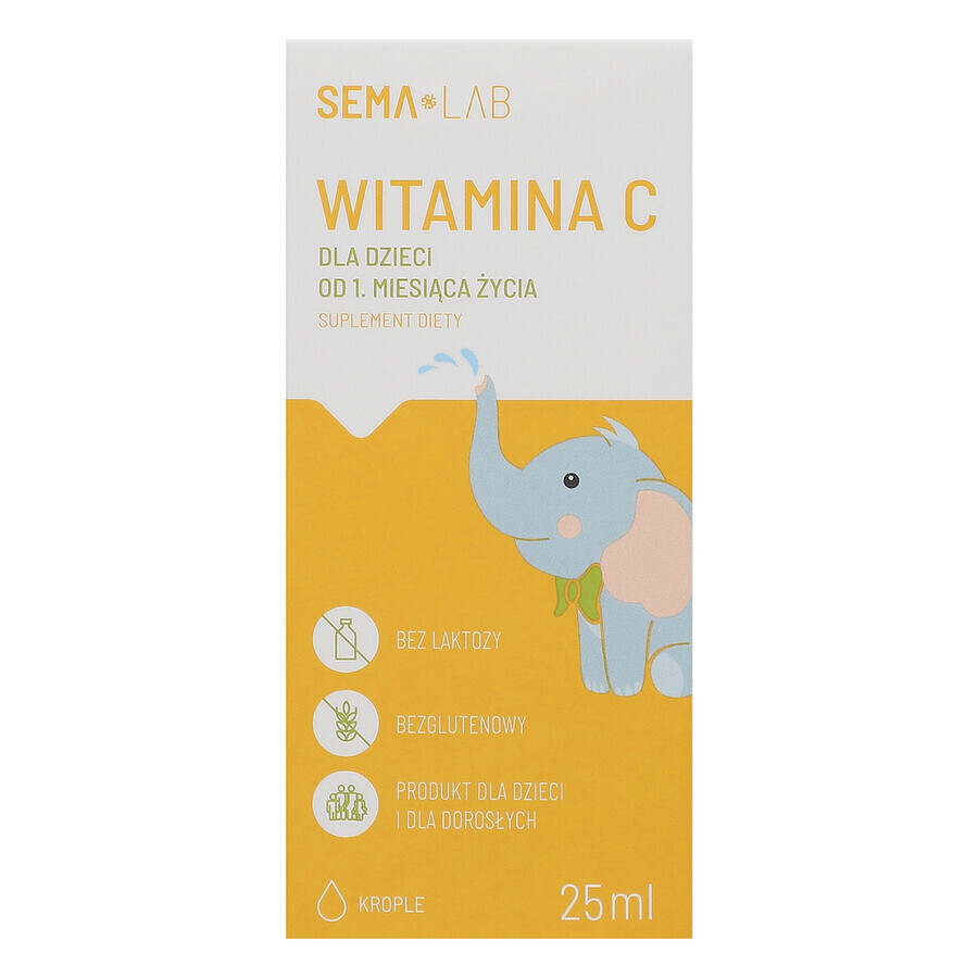 SEMA Lab Vitamin C für Kinder ab 1 Monat, Tropfen, 25 ml