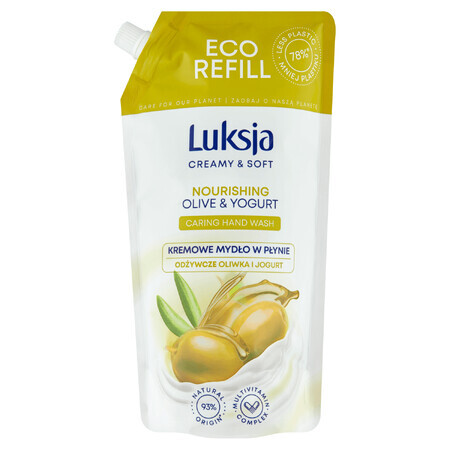 Luxja Creamy &amp; Soft, cremige Flüssigseife, pflegend, Olive und Joghurt, Brühe, 900 ml