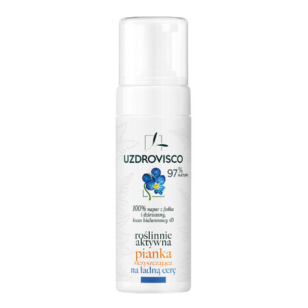 Uzdrovisco Violet, plantaardig actief reinigingsschuim voor een mooie teint, 150 ml