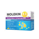 Molekin D3 + K2, Vitamin D 2000 IU + Vitamin K 75 µg in Leinsamenöl, 75 Kapseln