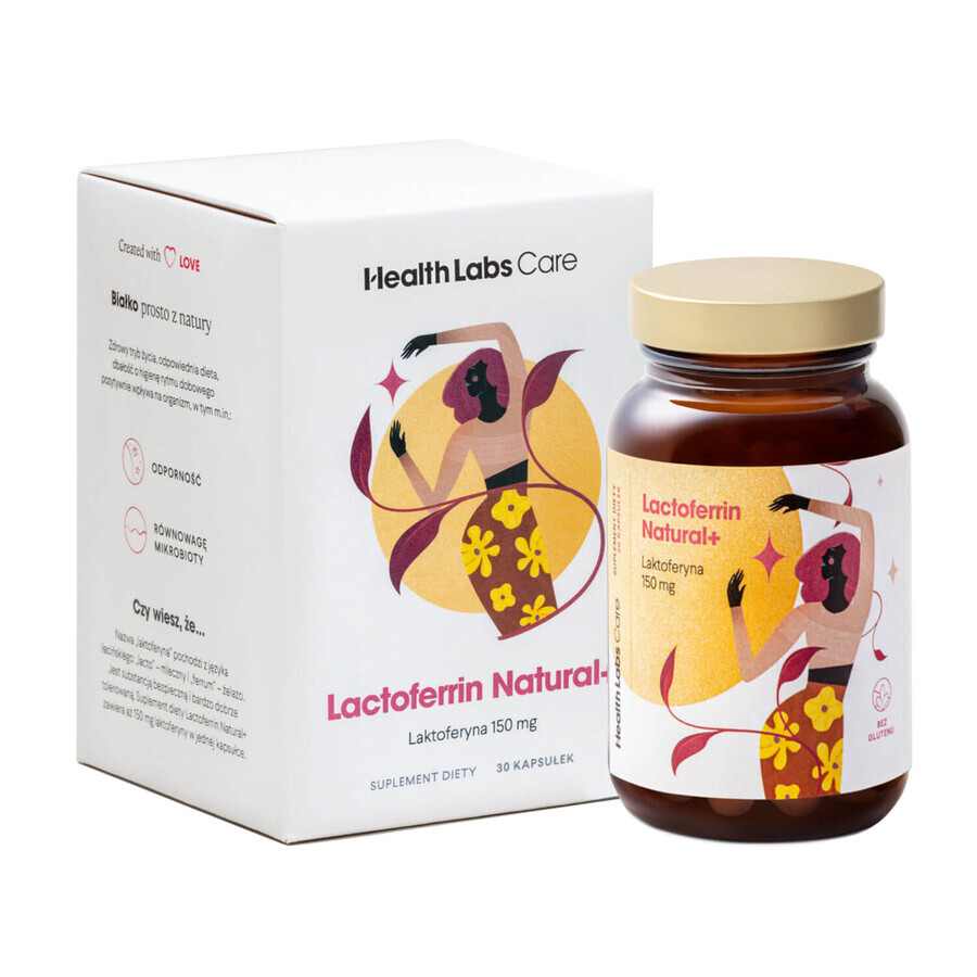 Health Labs Lactoferrin Natural+, lactoferrină, 30 capsule