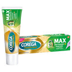 Corega Power Max Fixation + Freshness, bevestigingscrème voor kunstgebitten, dubbele munt, 40 g