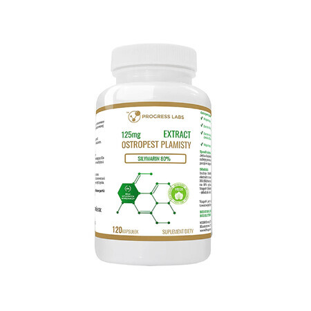 Progress Labs Milk Thistle Extract 125 mg, 120 capsules