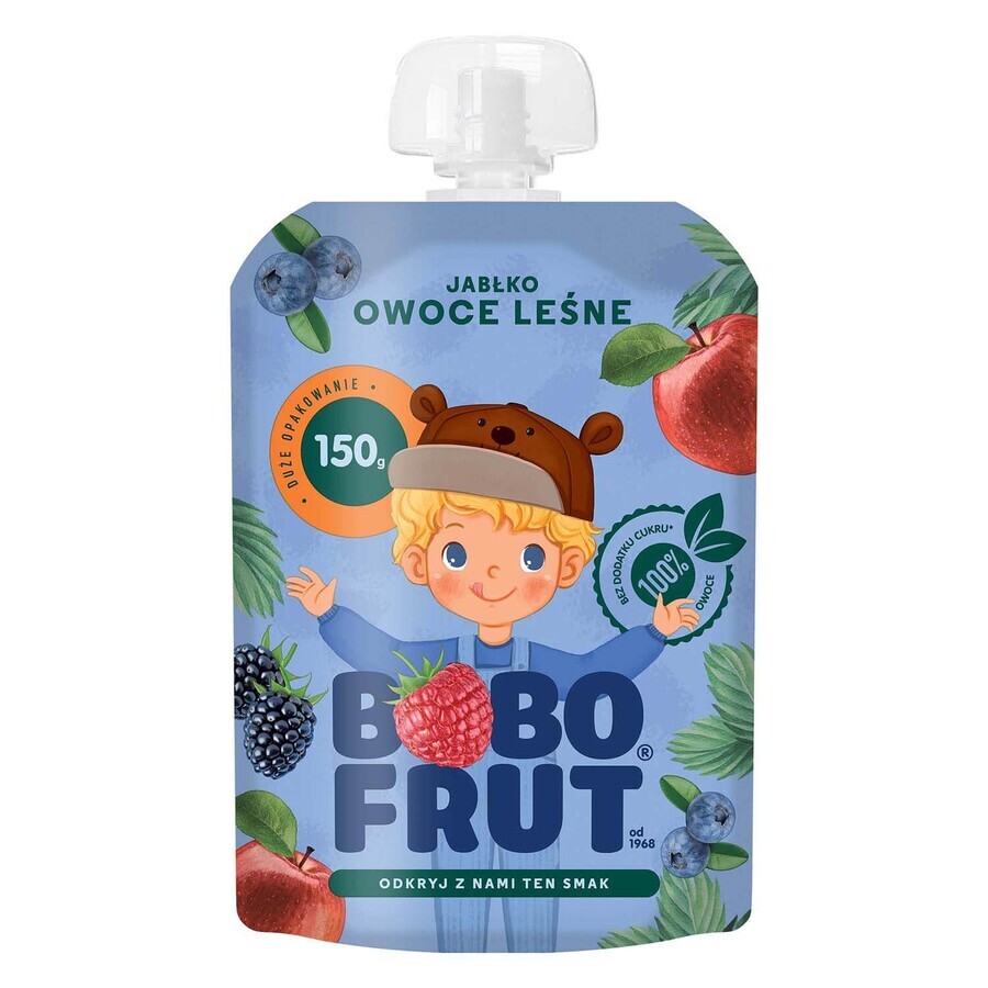 Bobo Frut Fruit mousse in a tube, apples and berries, 1-3 years, 150 g