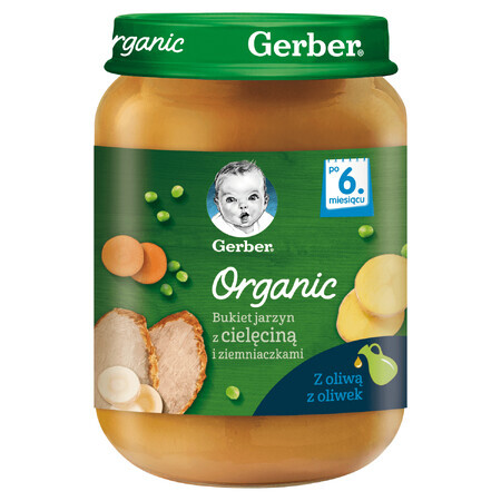 Gerber Organic Diner, groentebouquet met kalfsvlees en aardappelen, na 6 maanden, 190 g