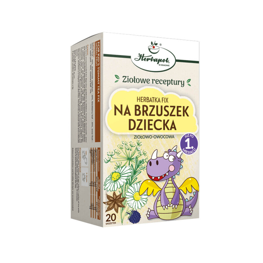 Herbapol Na Brzuszek Dziecka, Kräuter-Frucht-Fix-Tee, nach 1 Monat, 20 Portionsbeutel