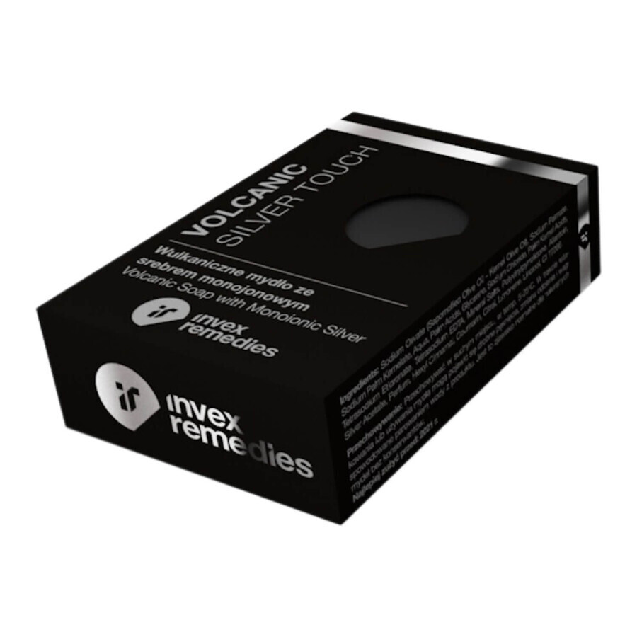 Invex Remedies Silver Touch, jabón volcánico con plata monoiónica Ag, 100 g