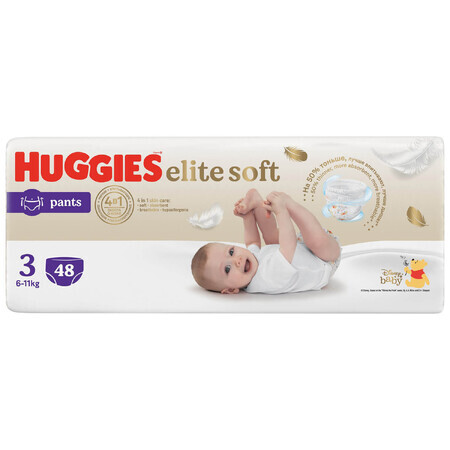 Huggies Elite Soft Pants, pannolini, Disney, taglia 3, 6-11 kg, 48 pz.