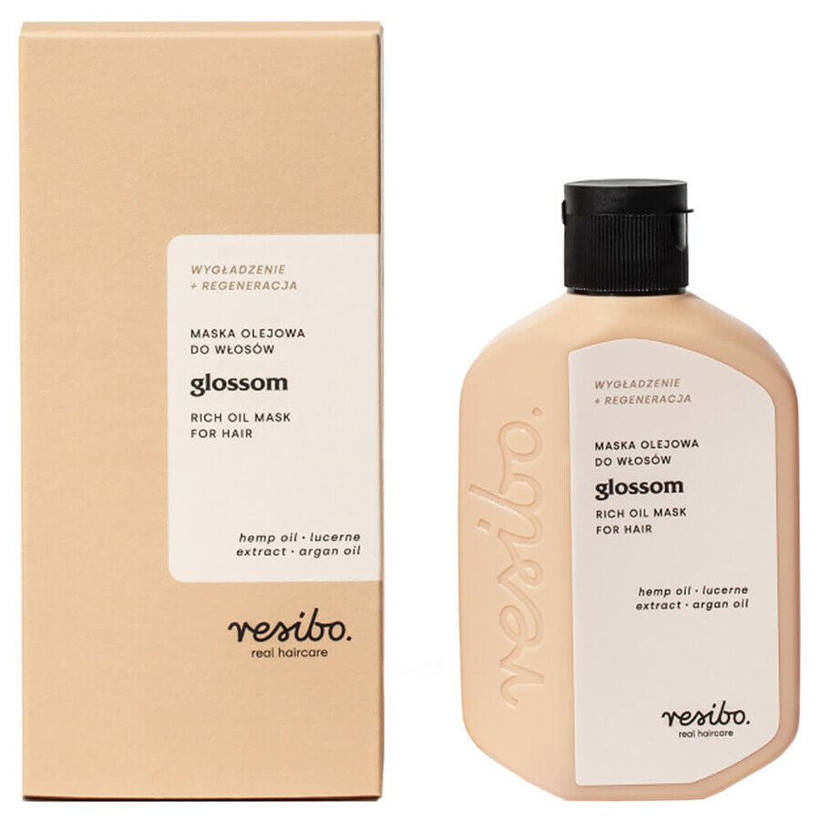 Resibo Glossom, maschera olio per capelli, 100 ml