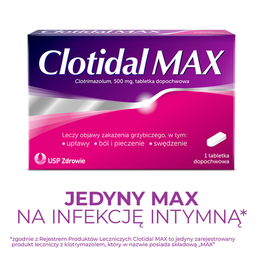 Clotidal Max 500 mg, 1 Vaginaltablette