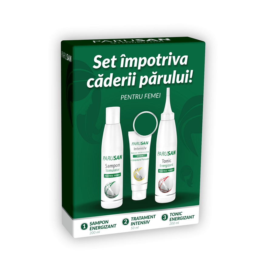 Parusan set pentru femei, ( sampon 200 ml + tonic 200 ml + tratament 50 ml ), Theiss Naturwaren