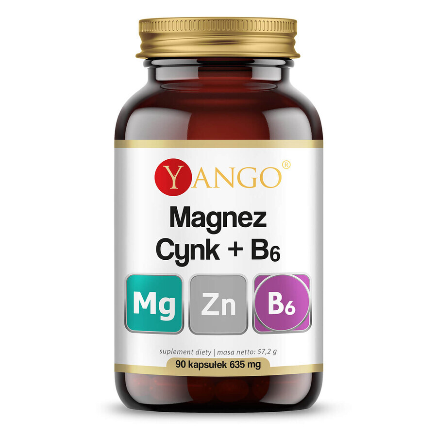 Yango Magnesium + Zink + B6, 90 Kapseln