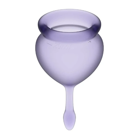Satisfyer, Feel Good, cupă menstruală, 15 ml + 20 ml, Lila, 2 bucăți