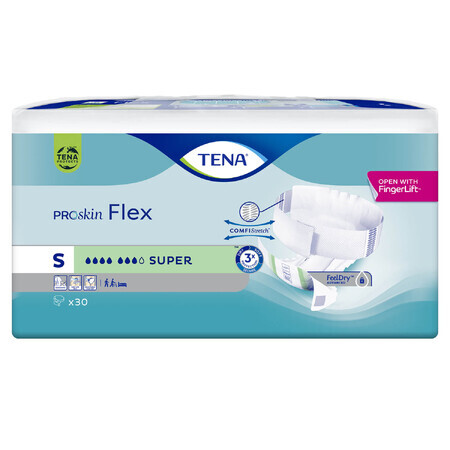 Tena Flex ProSkin, pannolini, taglia S, 61-87 cm, Super, 30 pz.