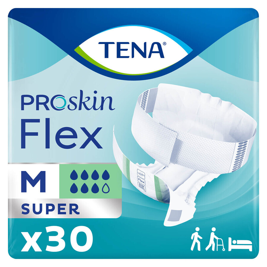 Tena Flex ProSkin, Windeln, Größe M, 71-102 cm, Super, 30 Stück