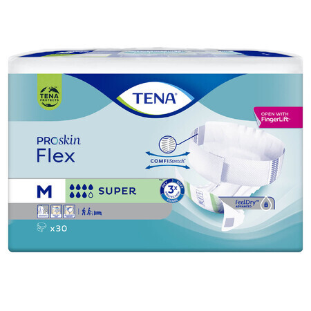 Tena Flex ProSkin, Windeln, Größe M, 71-102 cm, Super, 30 Stück