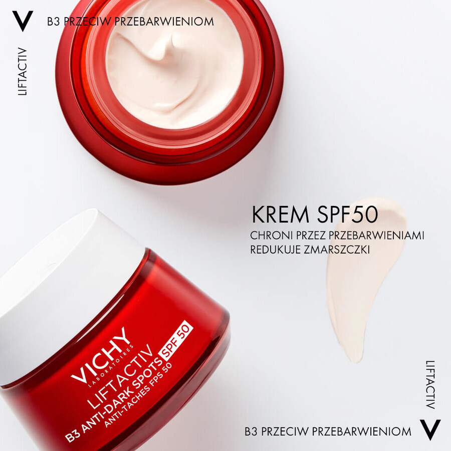 Vichy Liftactiv Specialist B3 Anti-Dark Spots, Creme gegen Faltenbildung, SPF 50, 50 ml