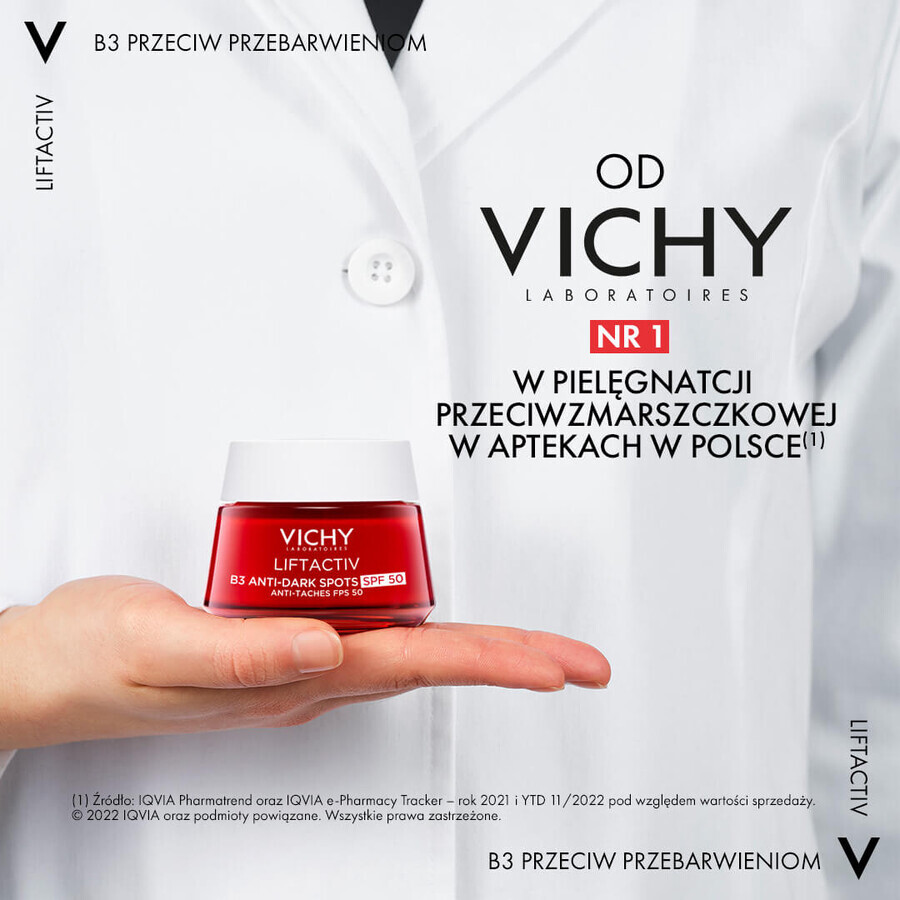 Vichy Liftactiv Specialist B3 Anti-Dark Spots, Creme gegen Faltenbildung, SPF 50, 50 ml