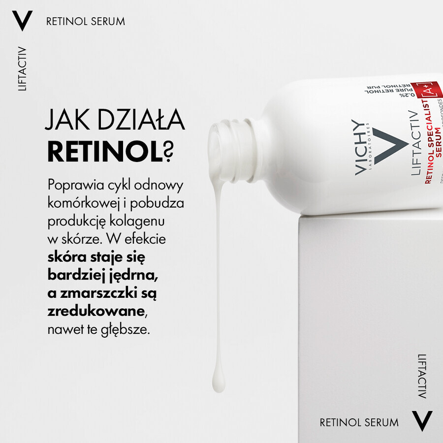 Vichy Liftactiv Retinol Specialist, Anti-Falten-Serum mit Retinol, 30 ml