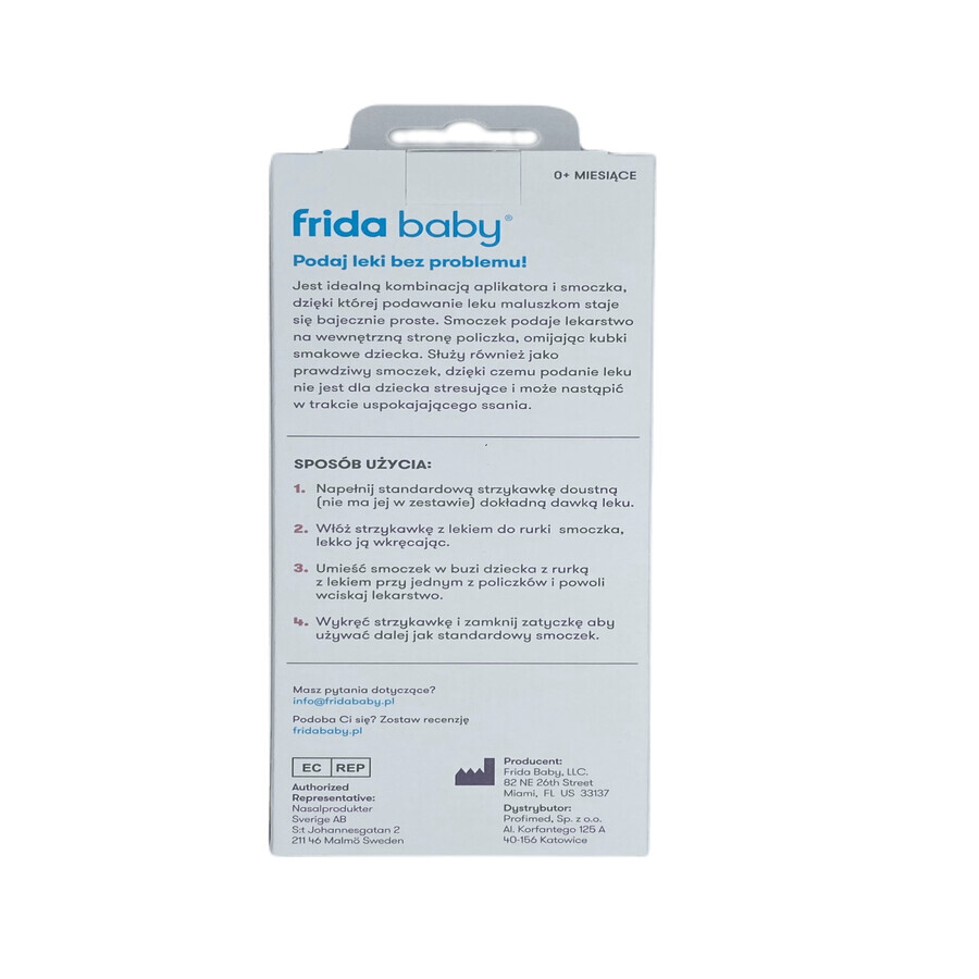 Frida Baby, distributeur de médicaments en forme de sucette, 1 pc