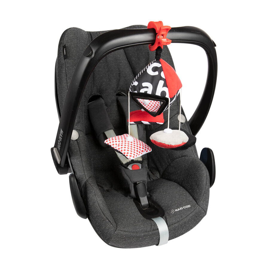 Canpol Babies, carrousel de voyage contrasté pour landau et poussette, Jouets sensoriels, dès la naissance, 1 pc