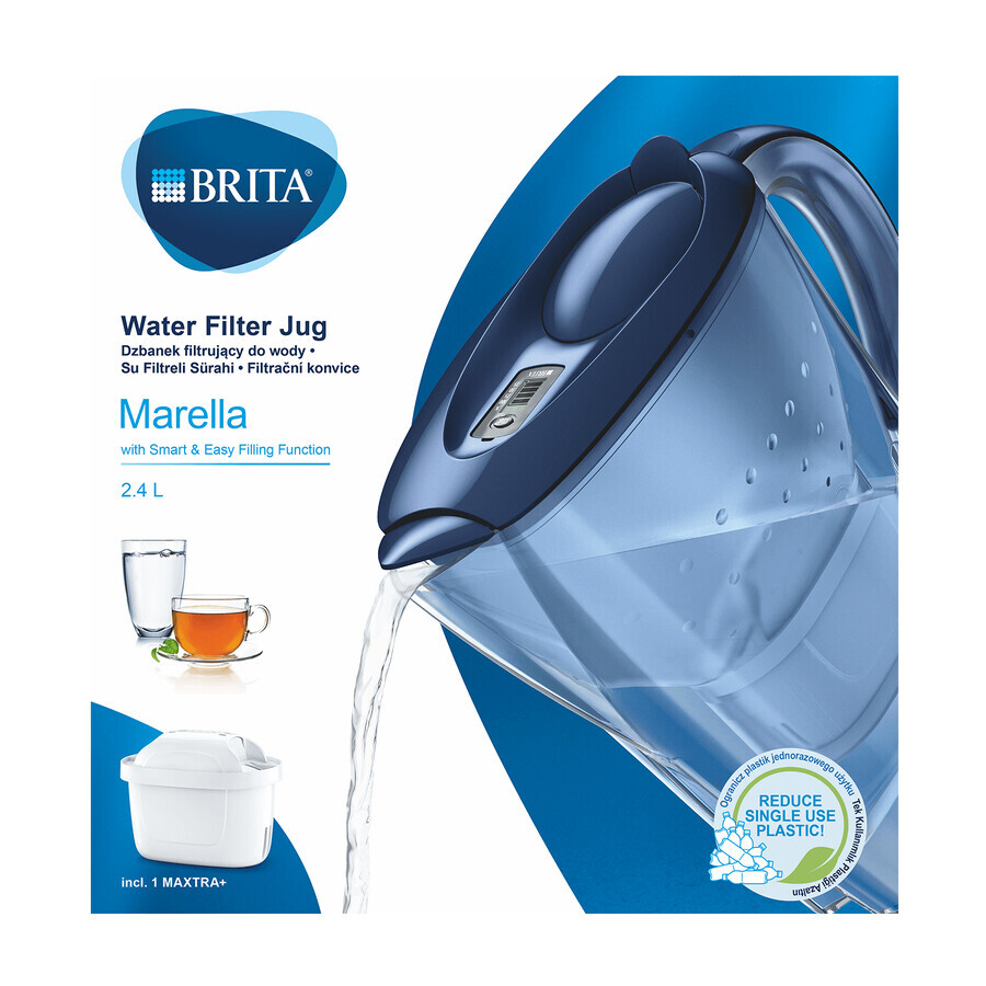 Brita Marella Pitcher with filter, dark blue, 2.4 l