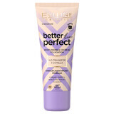 Eveline Cosmetics Better Than Perfect, feuchtigkeitsspendende und abdeckende Grundierung, Nr. 02, leichte Vanille, 30 ml