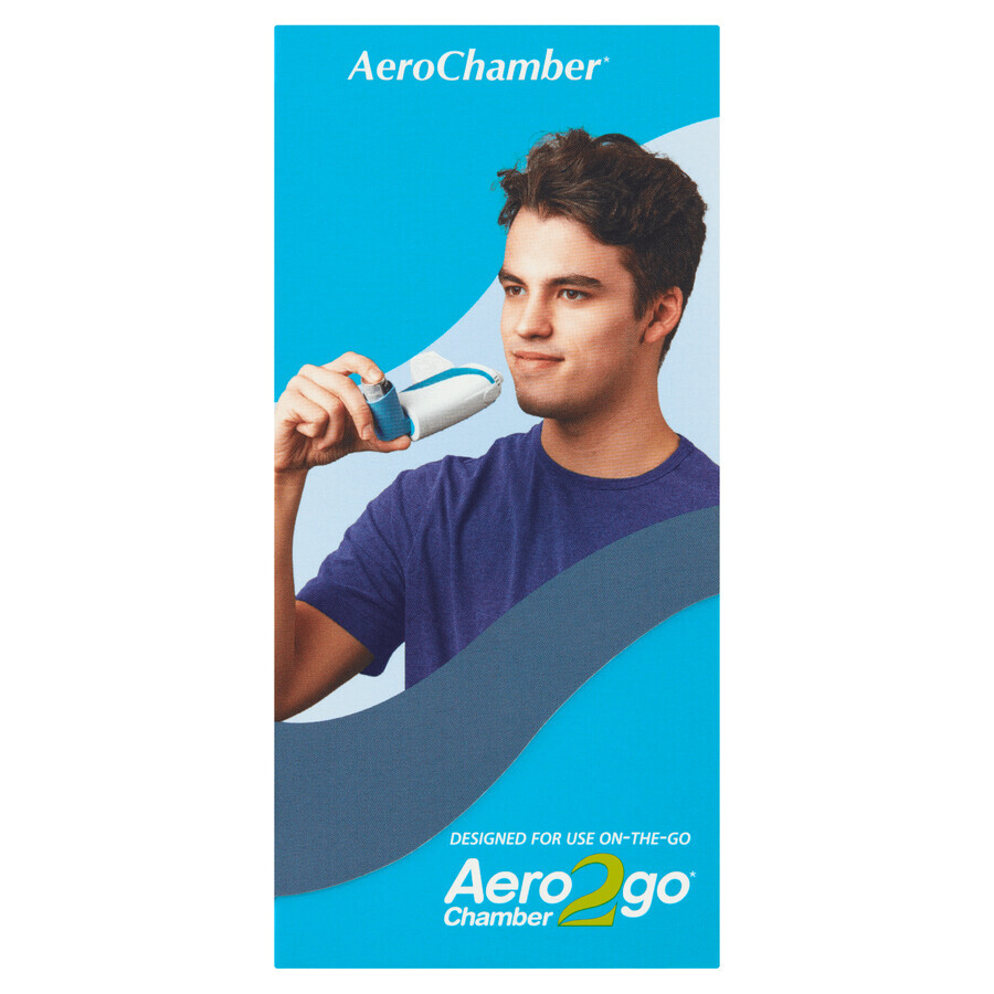 AeroChamber2Go, inhalatiekamer met ventiel voor volwassenen, 1 stuk