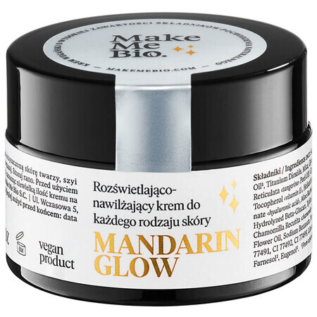 Make Me Bio Mandarin Glow, illuminating and moisturizing cream for all skin types, 30 ml