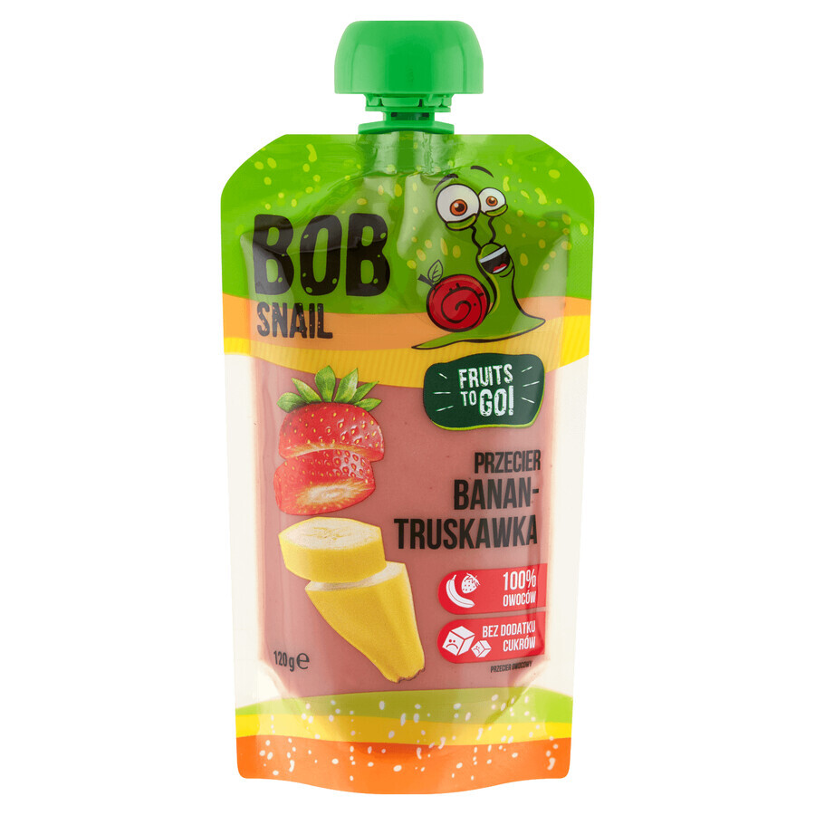 Bob Snail Fruits To Go Smoothie en tube, banane, fraise, 120 g