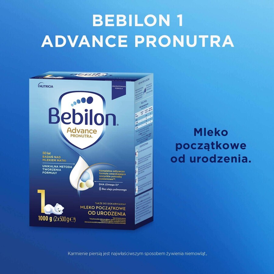 Bebilon Advance Pronutra 1, lait infantile, dès la naissance, 1000 g