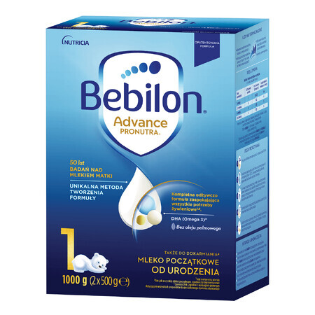 Bebilon Advance Pronutra 1, lait infantile, dès la naissance, 1000 g