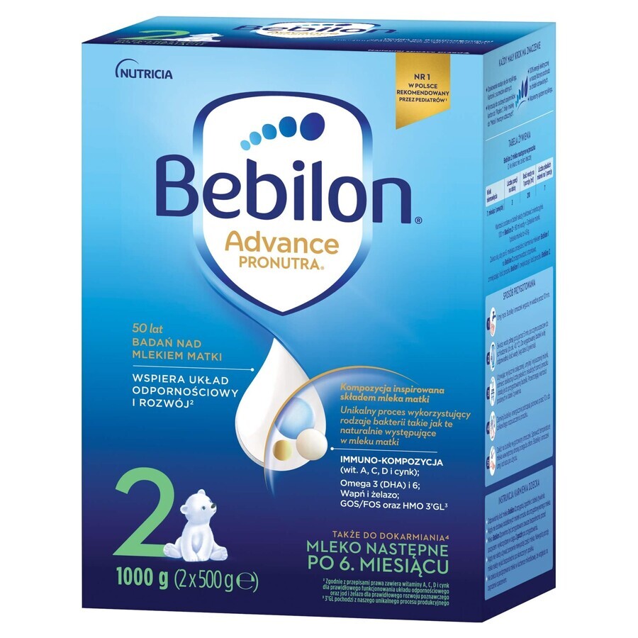 Bebilon Advance Pronutra 2, follow-on milk, over 6 months, 1000 g