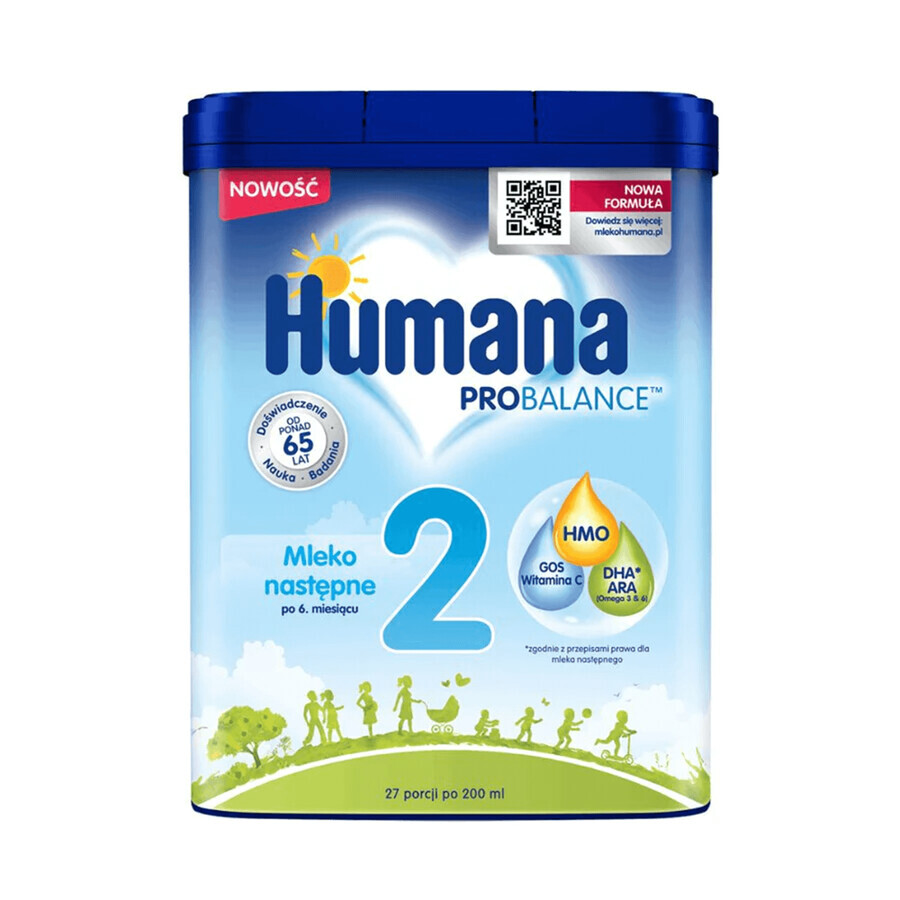 Humana ProBalance 2, lapte de continuare, după 6 luni, 750 g