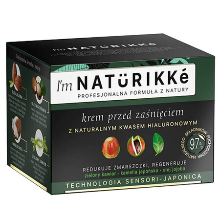 Naturikke, crema para antes de dormir con ácido hialurónico natural, antiarrugas, regeneradora, 50 ml