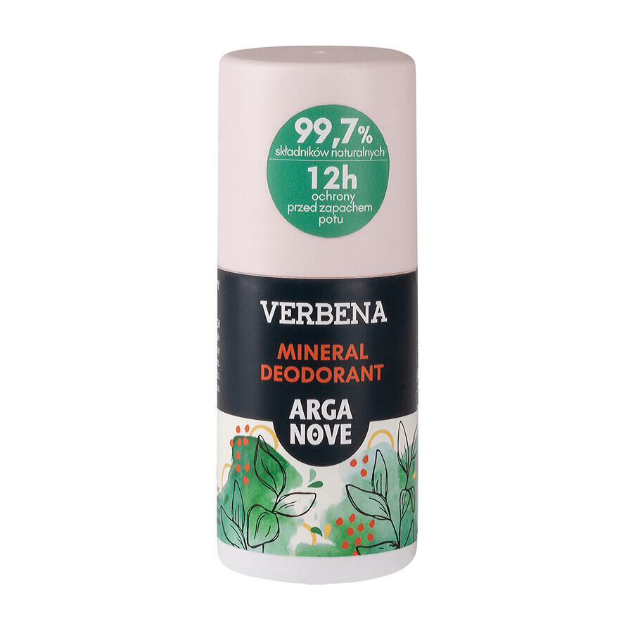 Arganove, desodorante mineral alumbre, verbena, roll-on, 50 ml