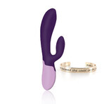 Rianne S Essentials Xena Rabbit Vibrator Deep Purple, beheizter vibrierender Bunny-Massager, lila, 1 Stück